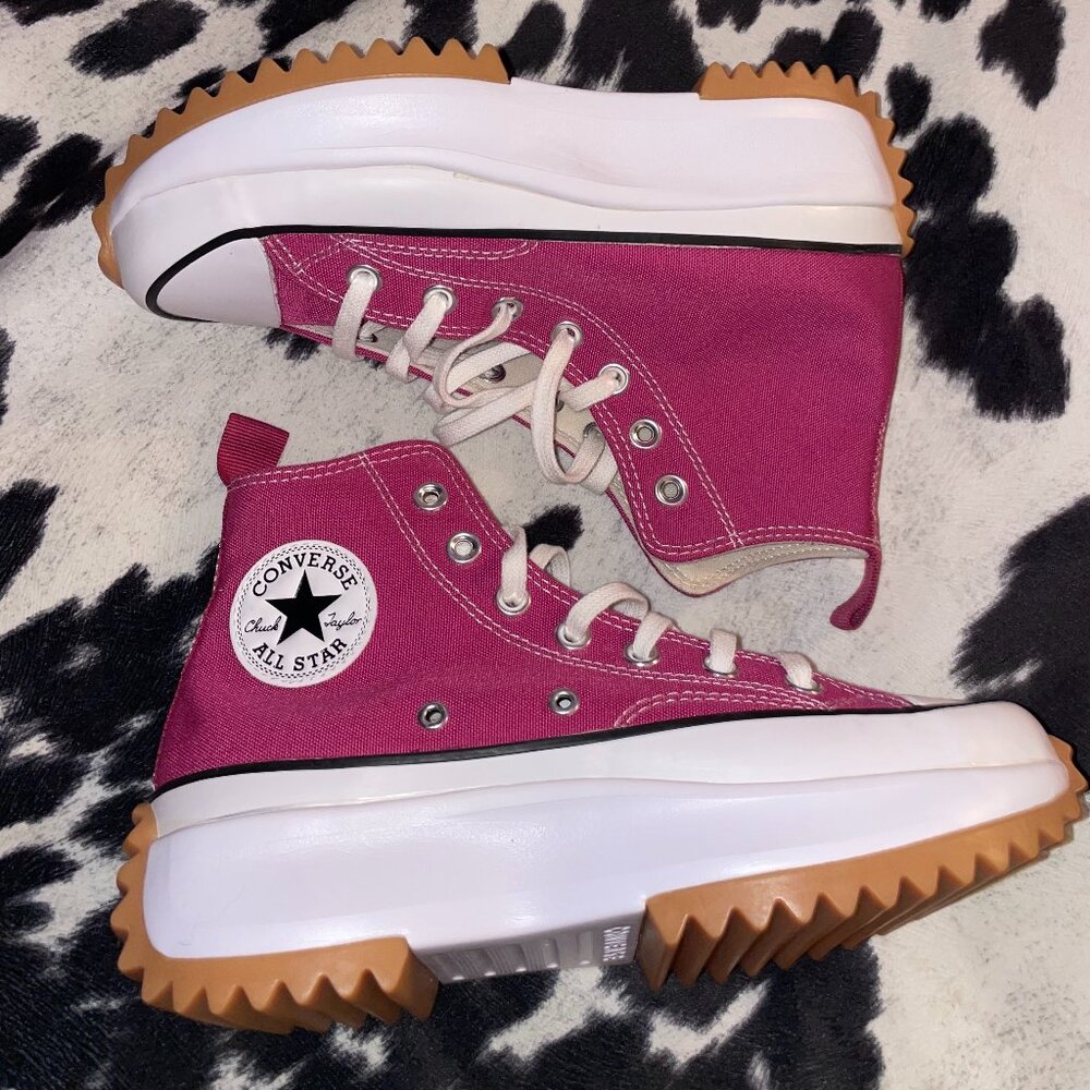 Converse Run Star Hike High Top Platform Sneakers | Pink | Women’s 7.5 - Picture 2 of 5